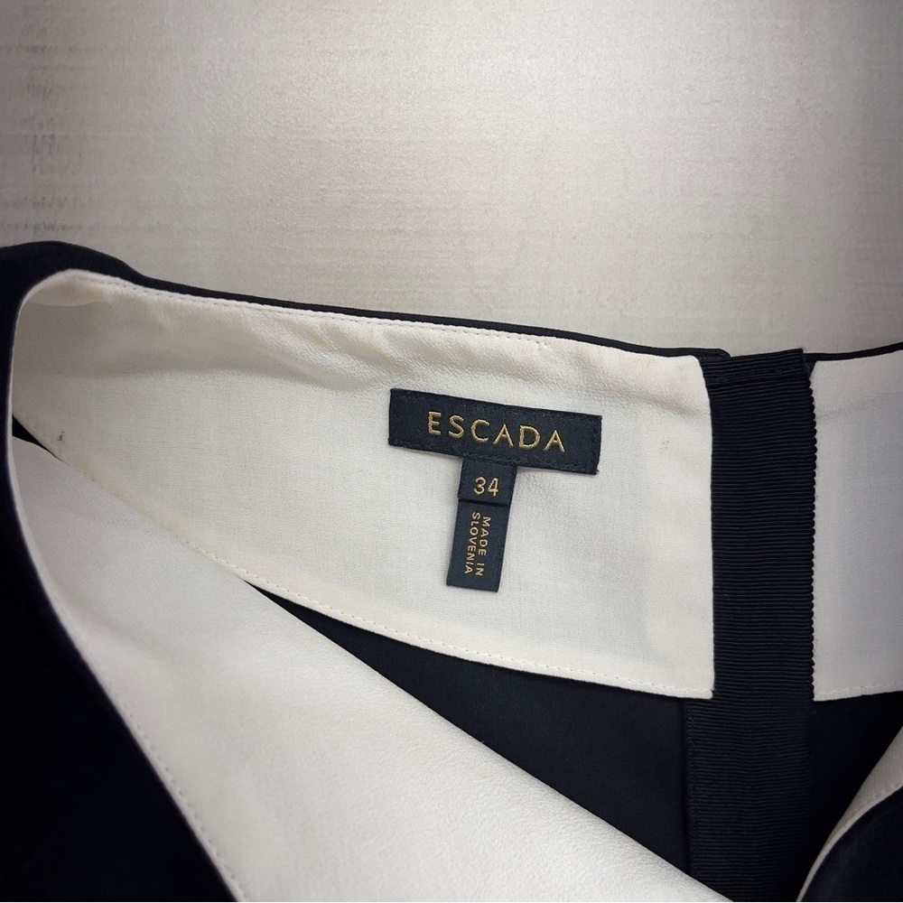 ESCADA Dakota F/W 2014 5014377 black fitted sexy tulip ruffle dress work career - Picture 3 of 11